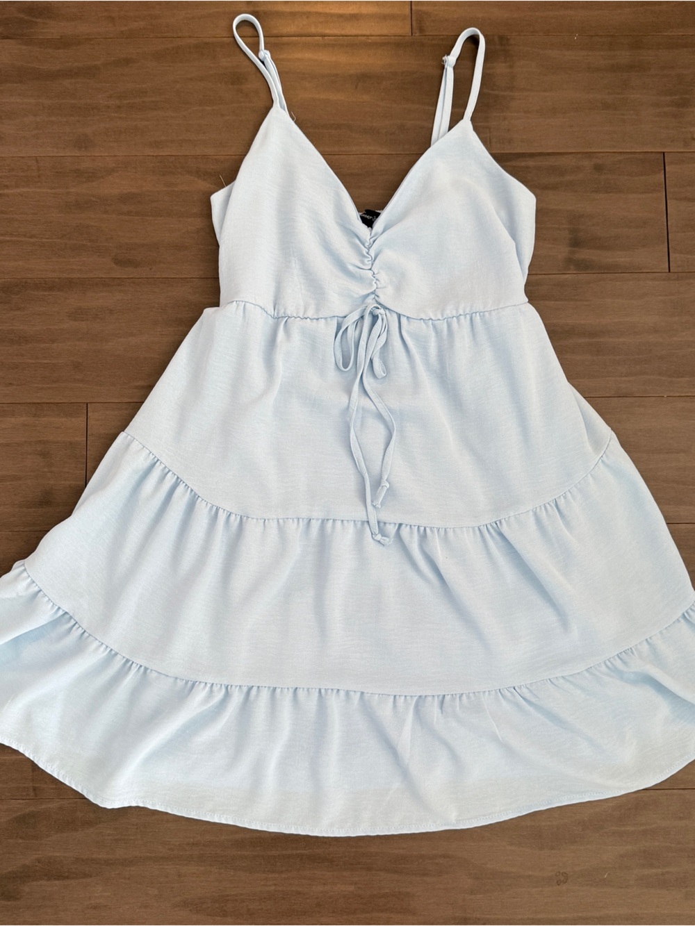 Light Blue Ruffle Tiered Dress size Small